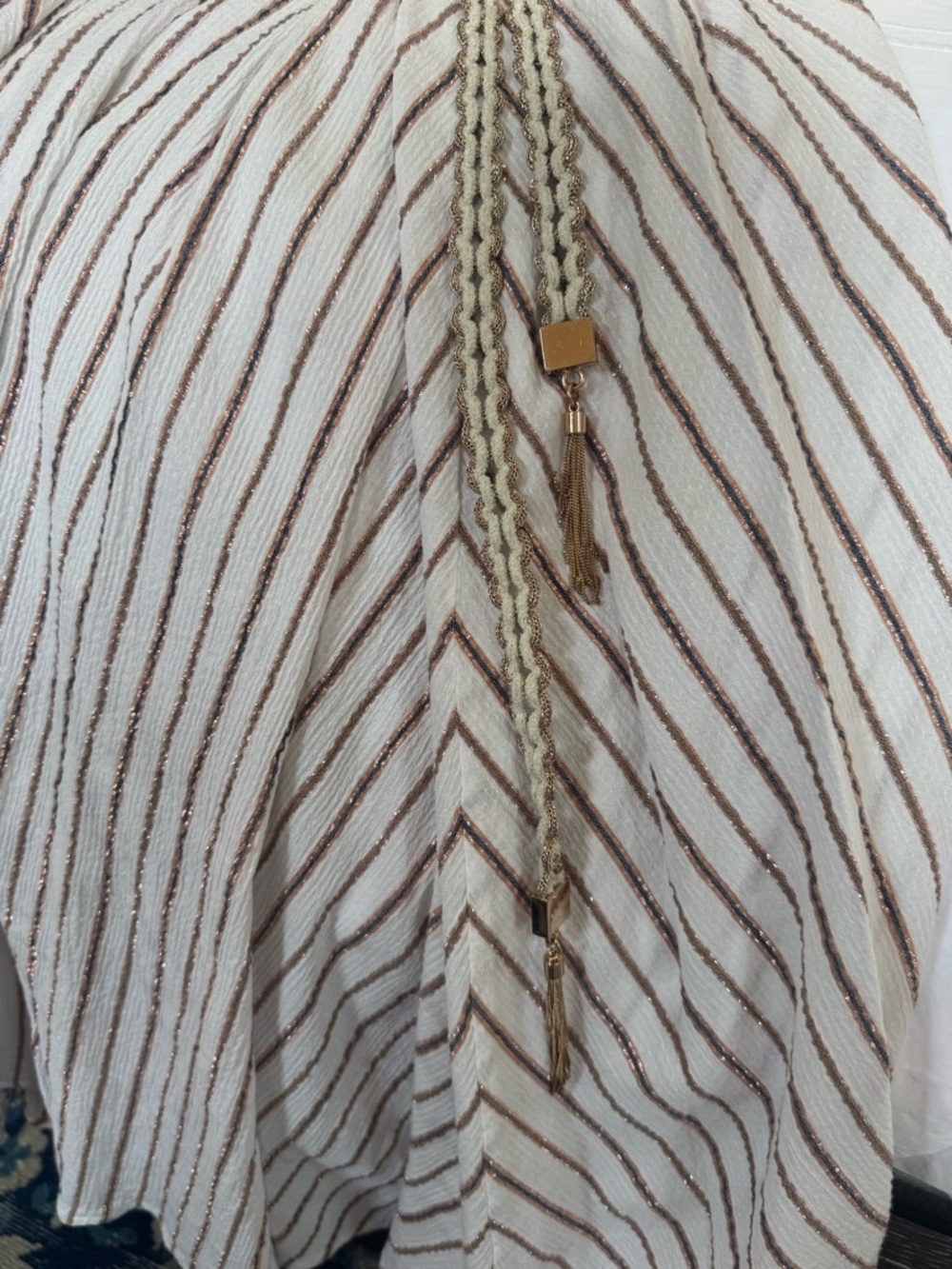 Zimmermann Cream Dress with Brown Pinstripes - Picture 6 of 6